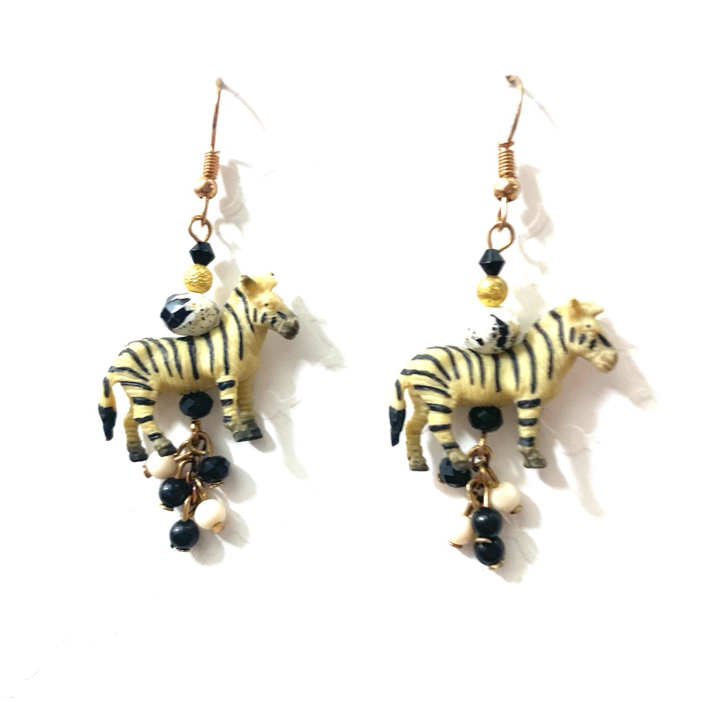 Zebra Wild Safari Animal Sahara Tiny Earrings